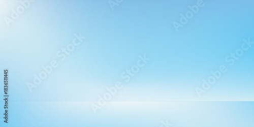 Blue studio room. Limbo light background. Abstract 3d backdrop for product presentation. Minimal wall scene. Showcase, promotion display modern