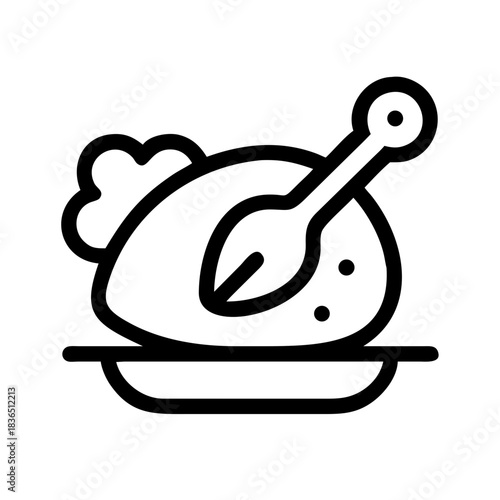 Roasted Chicken Dinner Icon A Delicious and Festive Meal.