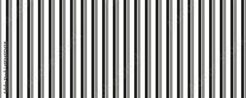 Black realistic metal prison bars isolated on white background. Detailed jail cage, prison iron fence. Criminal background mockup. Creative vector illustration.