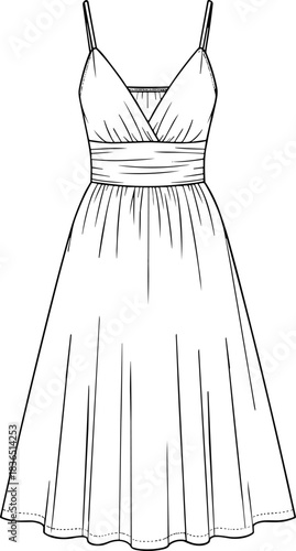 black and white dress fashion design clip art preview