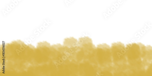 Golden smoke wisps isolated on transparent background