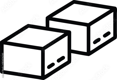 Concrete Block Structure Icon