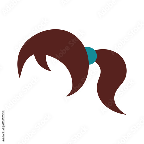 ponytail hair vector