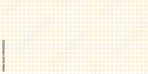Delicate light yellow geometric star pattern on a pristine white background offering a subtle texture for elegant design projects and serene digital art
