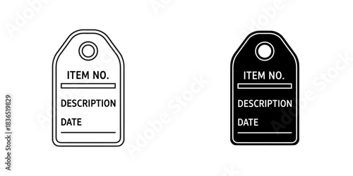 Price tags illustration for business inventory management or product labeling, offering a clean and modern design for retail or sales promotions
