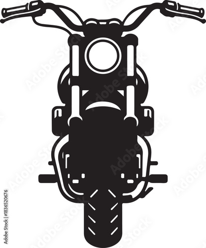 American motorcycle vector, classic motorcycle vector, motor bike for logo, classic silhouette of a motorcycle, motorcycle silhouette