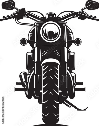 American motorcycle vector, classic motorcycle vector, motor bike for logo, classic silhouette of a motorcycle, motorcycle silhouette