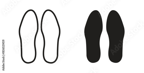 Soles icon with line and silhouette versions.