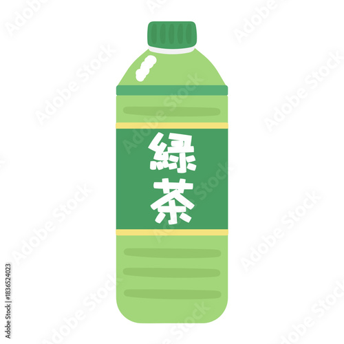 緑茶　ペットボトル　イラスト