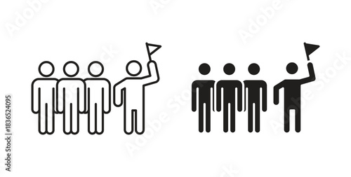 Tour guide people icon