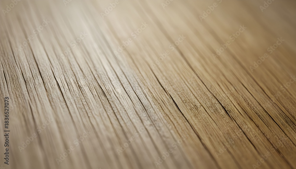 Fototapeta premium Close-up view of light brown wooden surface with distinct grain and texture, showing natural patterns.