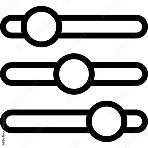 Slider Adjustment Controls Lineal Style Vector Icon