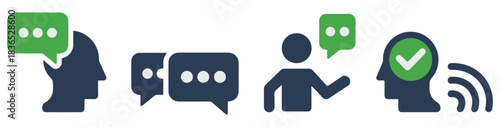 voice speech talk icon collection
