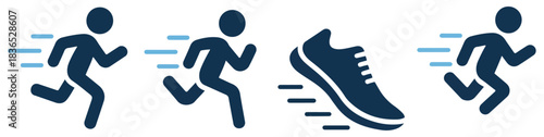 running sport runner icon collection