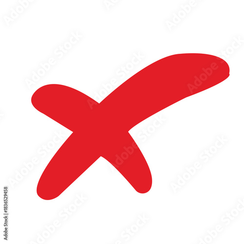 Red X Mark Symbolizing Error or Incorrect Choice.