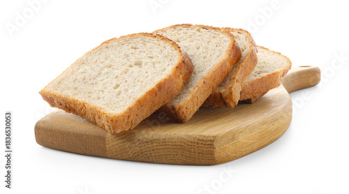 Schilderij op canvas Slices of toast bread isolated on white