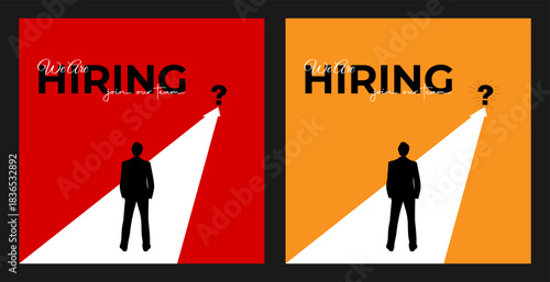 We are hiring job vacancy social media post banner design template. We are hiring job opportunity banner design. Job recruitment banner.