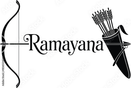 Ramayana Katha with bow and arrows