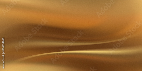 3d gold liquid silky background, golden fabric or metal foil smooth texture. Render of luxury cloth or curtain with wavy folds and shiny gradient effect flying in motion. 3d vector gold silk material