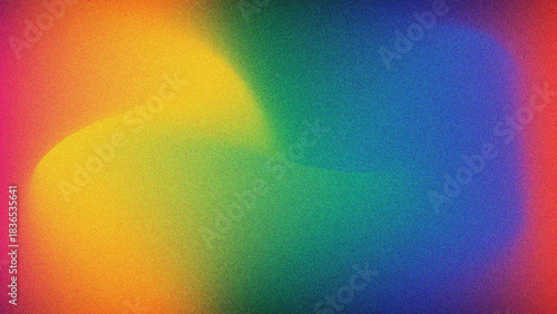 Obraz na płótnie Vibrant abstract rainbow gradient with a textured painterly effect and soft colo