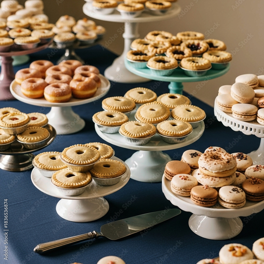 Naklejka premium cookies on a plate