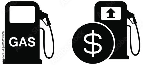 Gas Crisis in Europe, North Stream and Rising Gas Prices, vector illustration or icon set depicting energy shortage, fuel cost increase, geopolitical impact, and European market warnings.
