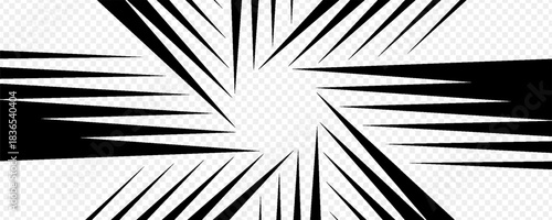 Radial Stripes Abstract Background.Text frame in manga and anime comics.vector Illustration.