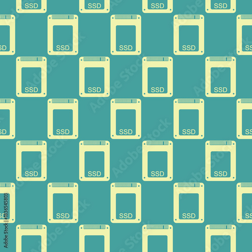 Sata SSD  seamless pattern isolated on color background