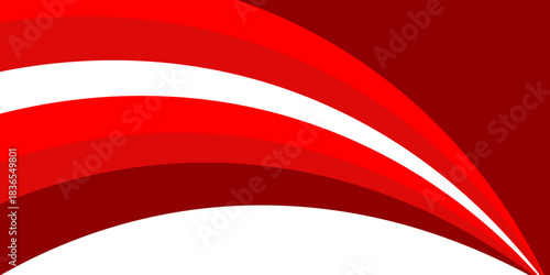 Red curve wave panel background. Vector Wave