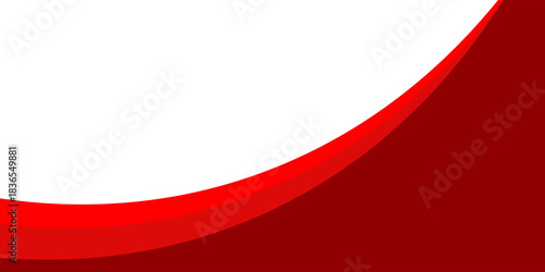 Red curve wave panel background. Vector Wave