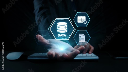 Cloud computing, cloud strategy, and cloud technology transforming digital infrastructure with scalable services, secure data storage, and cloud-based digital business solutions. Elide