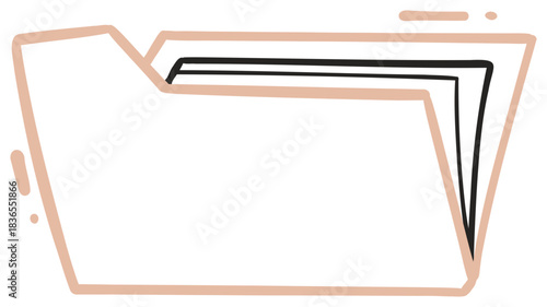 Folder Icon for File Management Sticker