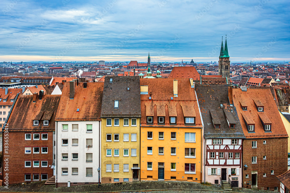 Obraz premium Nuremberg rooftop view