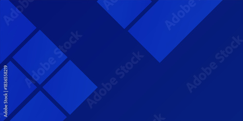 Modern blue background for presentation design with abstract geometrics shapes decoration. Vector illustration for technology, game design, business or corporate needs