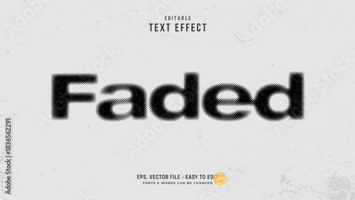 Distressed Grunge Halftone Editable Text Effect