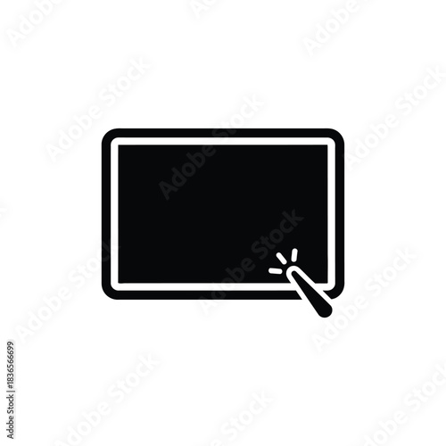 Virtual Whiteboard Remote Pointer. Digital Collaboration Whiteboard Icon. Online Whiteboard Pointer Tool.