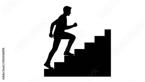 Minimalist line art silhouette of a speaker presenting confidently from behind a podium for business events