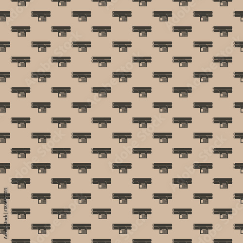 Printing press seamless pattern isolated on color background