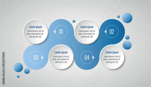 Infographic 4 options design elements white Icon for your business data. Business infographic template. Vector Illustration.