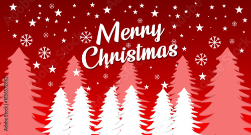 Editable Merry Christmas Text Effect with a Christmas tree and decorations in the background.