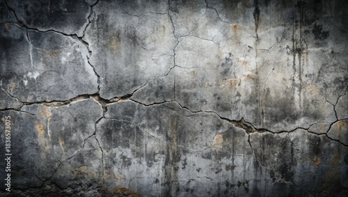 Cracked Distressed Concrete Wall Texture Background