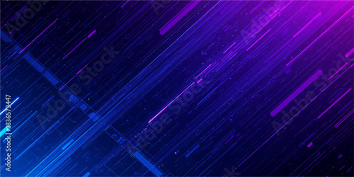 Abstract blue background with flowing light lines showing the digital energy wave motion, pattern, and curve texture