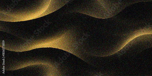 Abstract dark background illustration with blue swirling waves of light, like a galaxy pattern in space