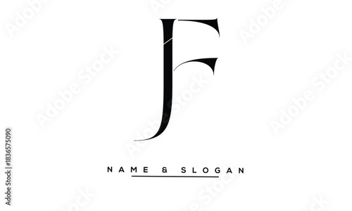 JF, FJ Abstract Letters Logo Monogram