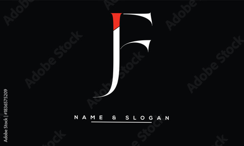 JF, FJ Abstract Letters Logo Monogram