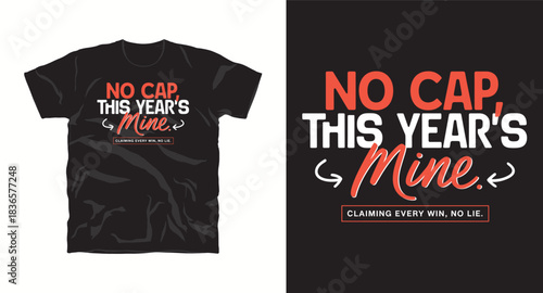 No cap this years mine t shirt design vector
