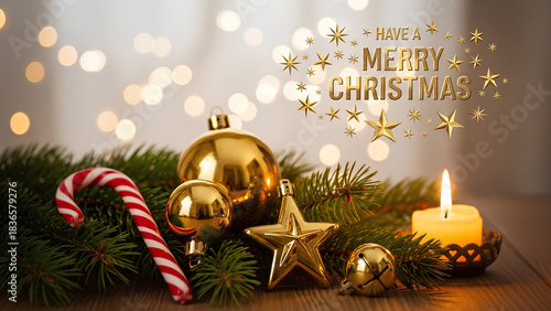 christmas background with candles
