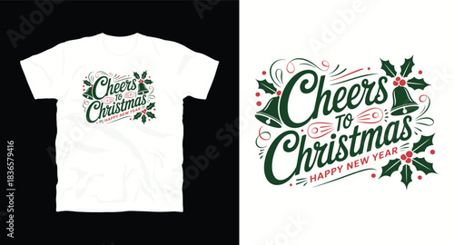 Cheers to new year t-shirt vector design