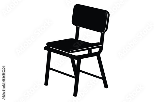classroom chair vector icon silhouette illustratio