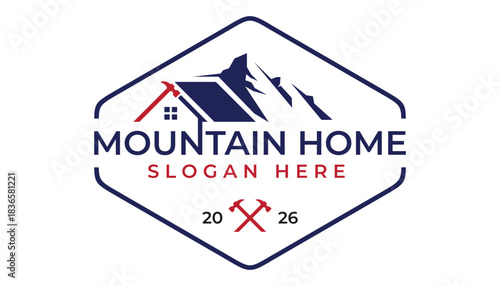 Home builder or home service logo concept design emblem. Vector illustration